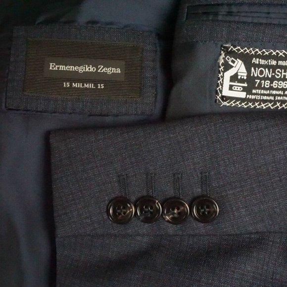 Ermenegildo Zegna 15milmil15 Manhattan CURRENT Blue Plaid Sport Coat Jacket 44R